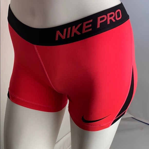 Nike Pro Racer pink and black athletic compression shorts 890222-617 - Picture 2 of 13